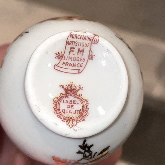 Limoges Collection of 3 Vintage Miniature F & M Bud Vases Made in France EUC - Picture 8 of 11